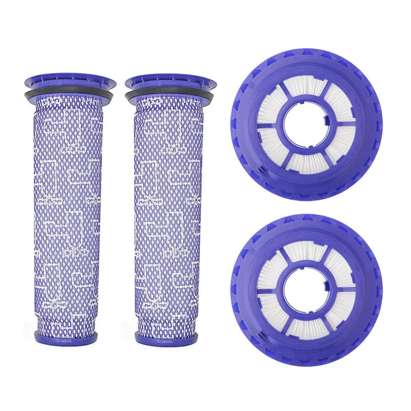 Lemige 2 Pack Post Filters & 2 Pack Pre Filters Replacement for Dyson DC41 DC65 DC66 UP13 UP20 UP30 Animal, Multi Floor and Ball Vacuum Ball Animal 2 Ball Animal 3, Compare to Part 920769-01&920640-01 - Image 1